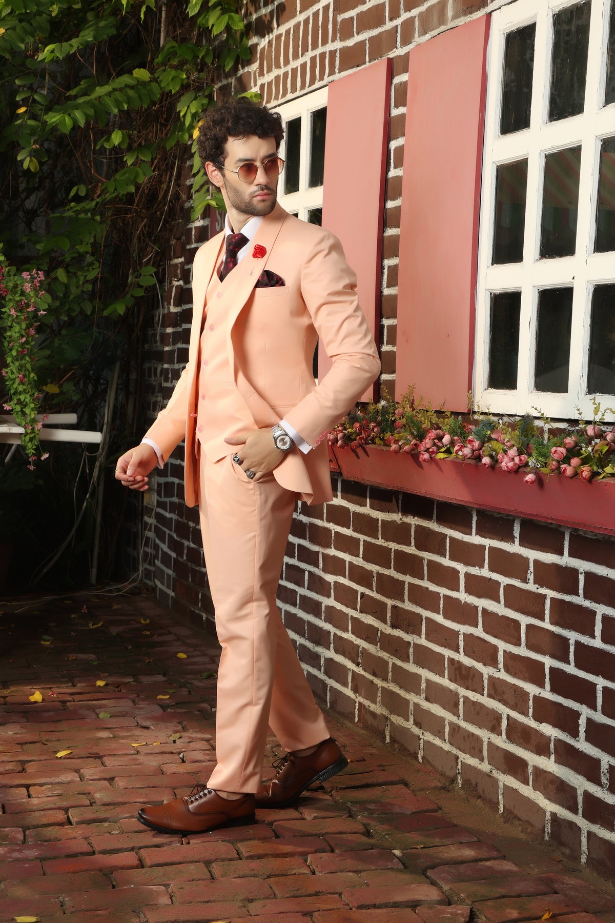 Perrin Peach Single-Breasted Suit