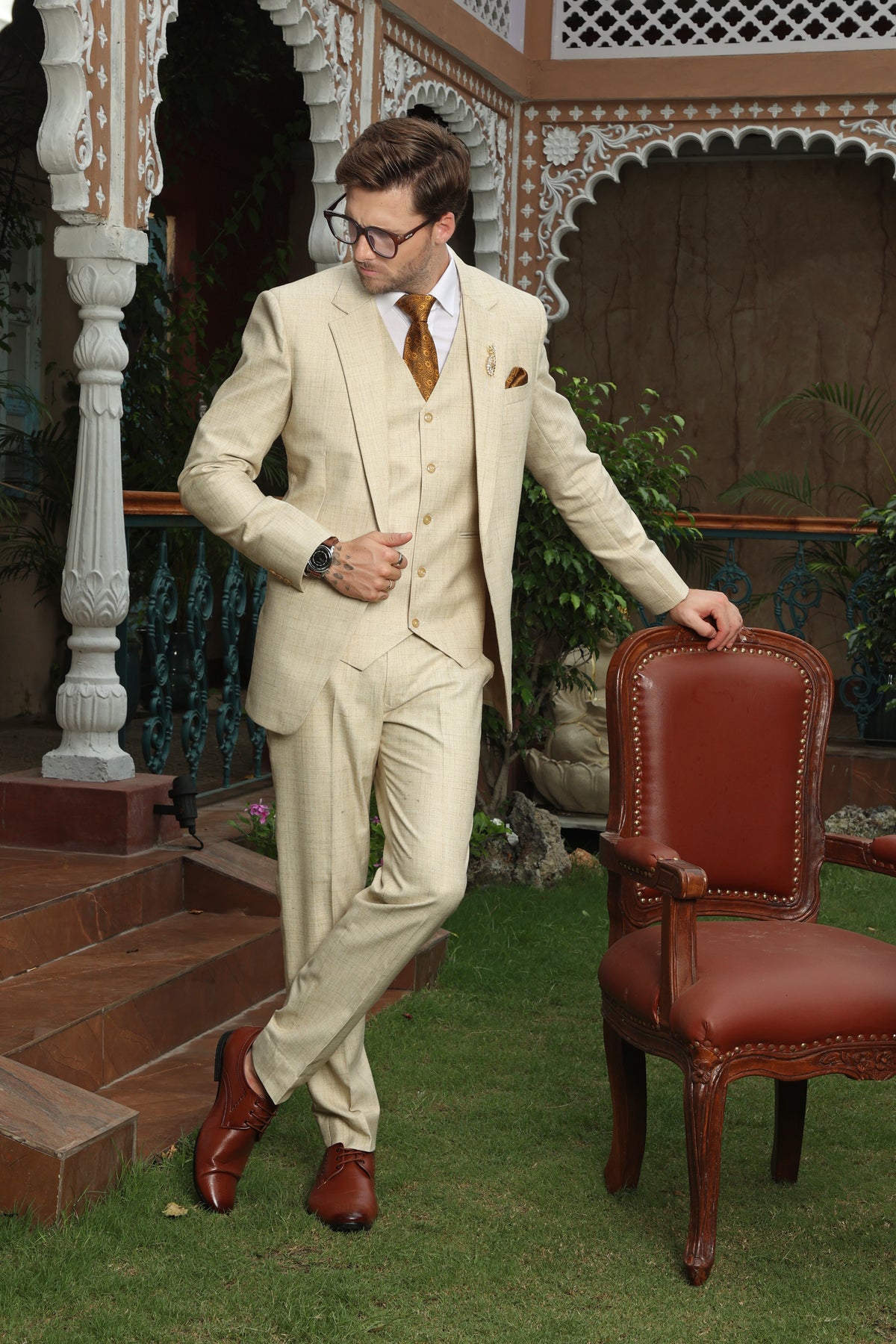 Dumas Beige 3PC Suit