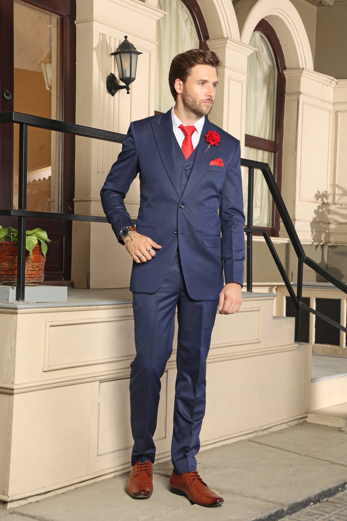 Soren Navy Single-Breasted Suit