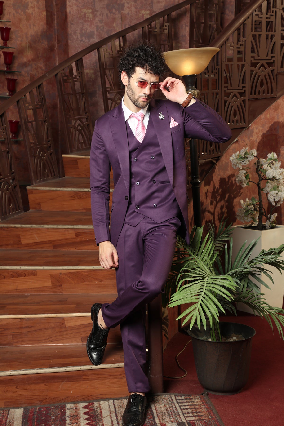 Cosimo Purple 3PC Suit