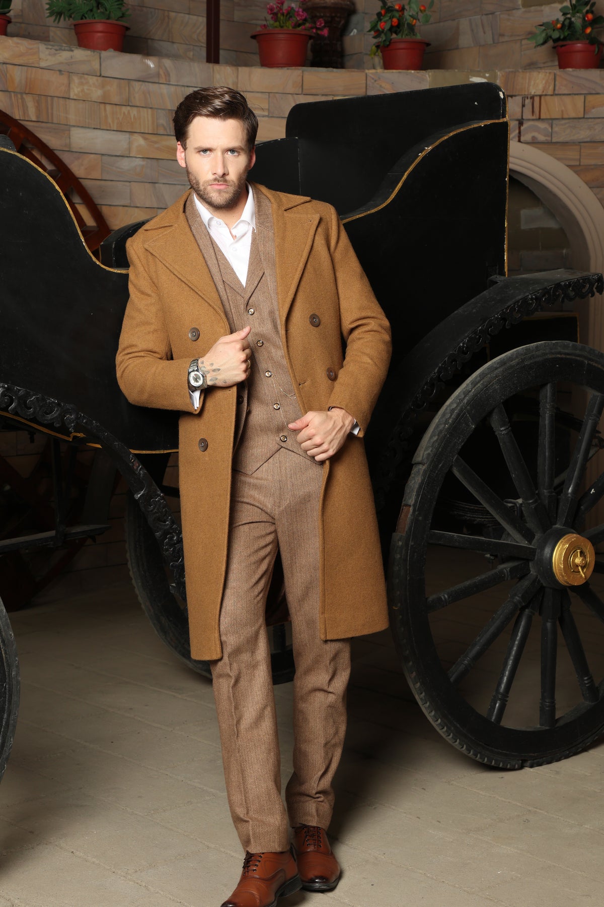 Cavendish Brown Long Coat
