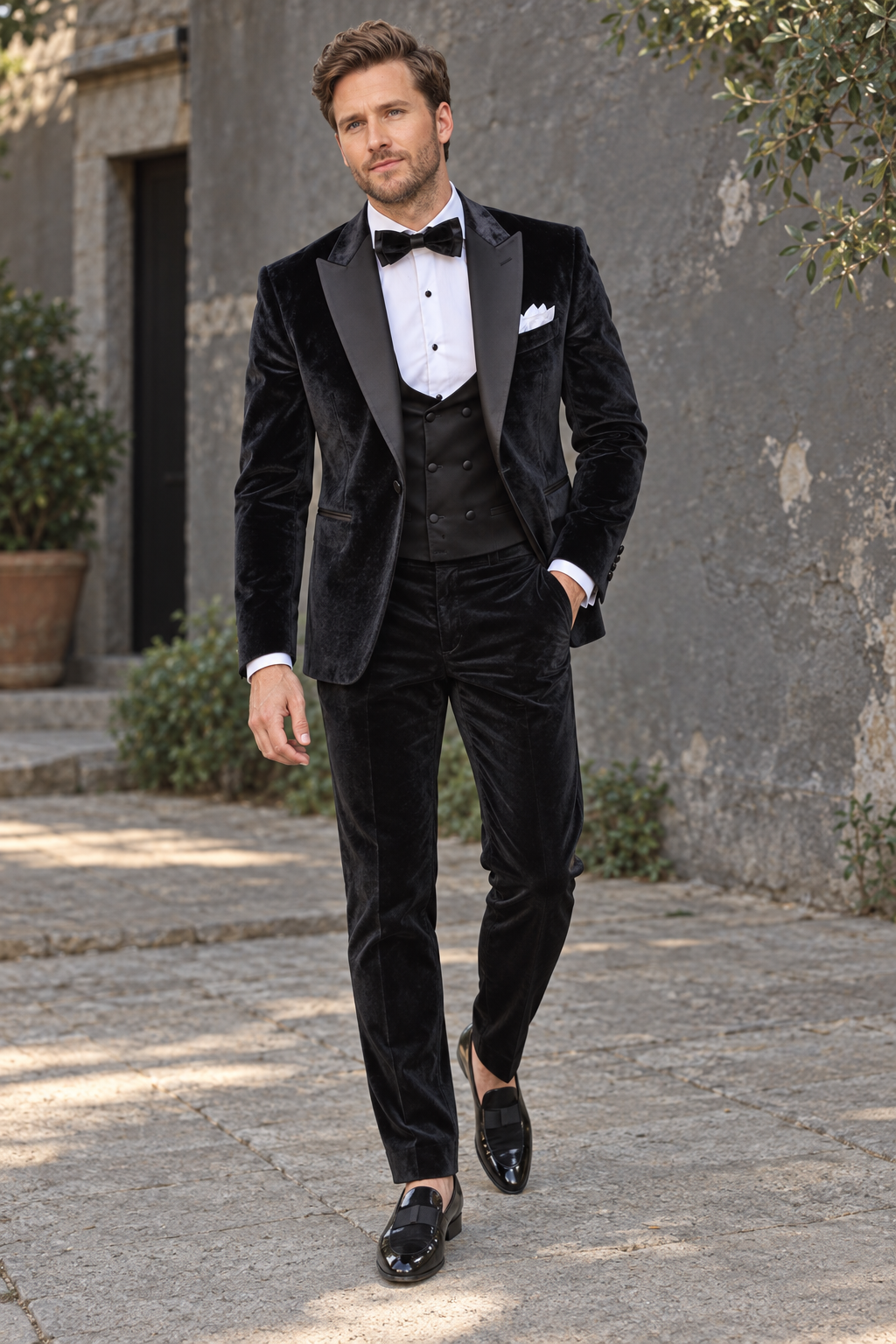 Orsino Black Velvet 3PC Tuxedo