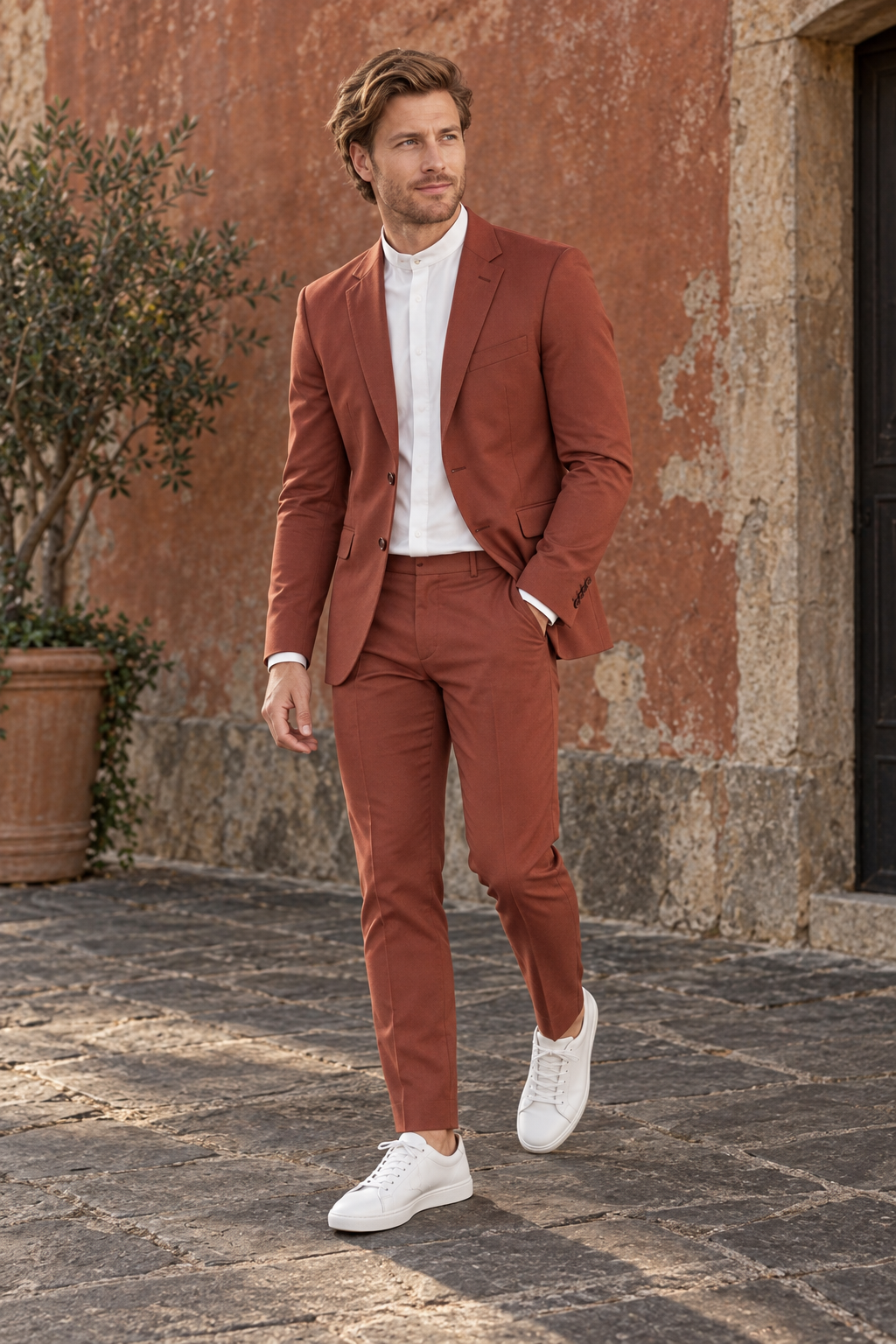Madero Rust Terracotta 2PC Suit