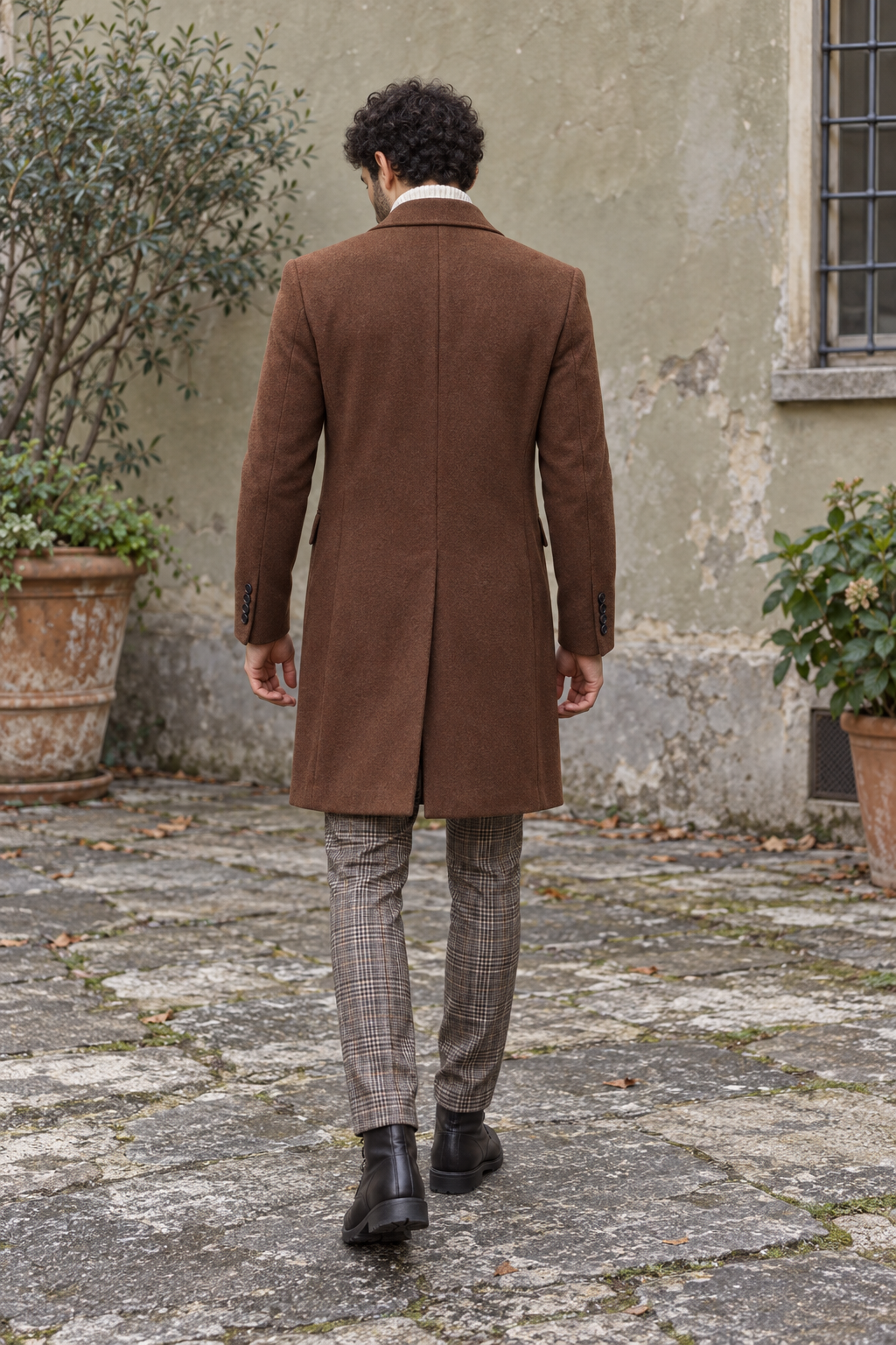 Hastings Brown Wool Trench Coat