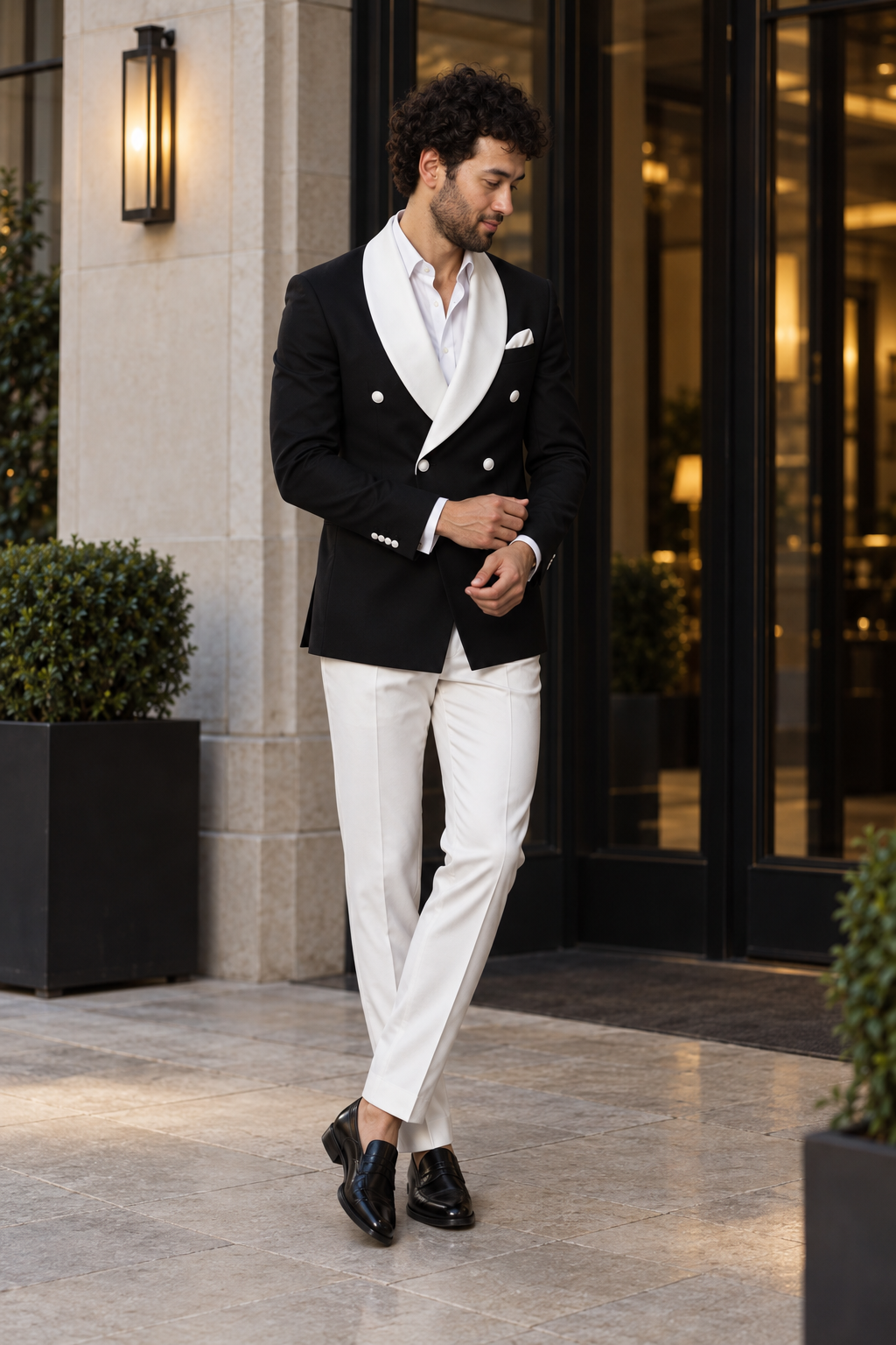 Lux Designer Shawl Lapel Double-Breasted 2PC Tuxedo
