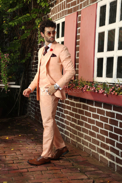 peach suits, peach colored suit, peach wedding suits, or a peach tux