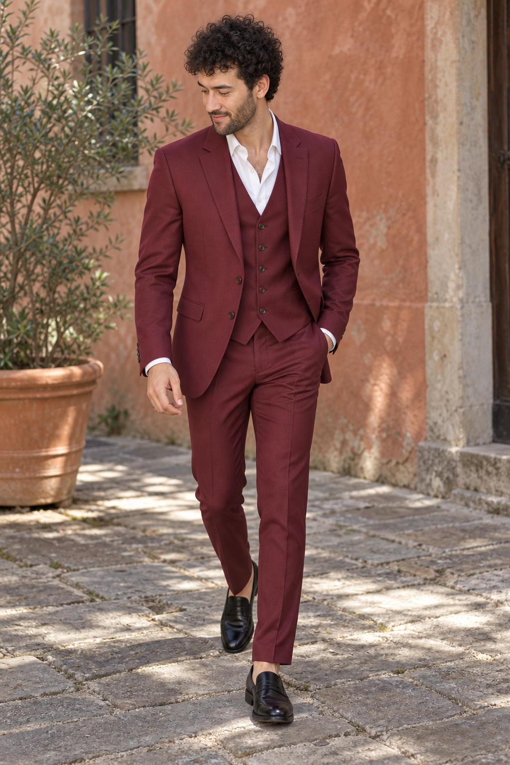 Sable Burgundy 3PC Suit