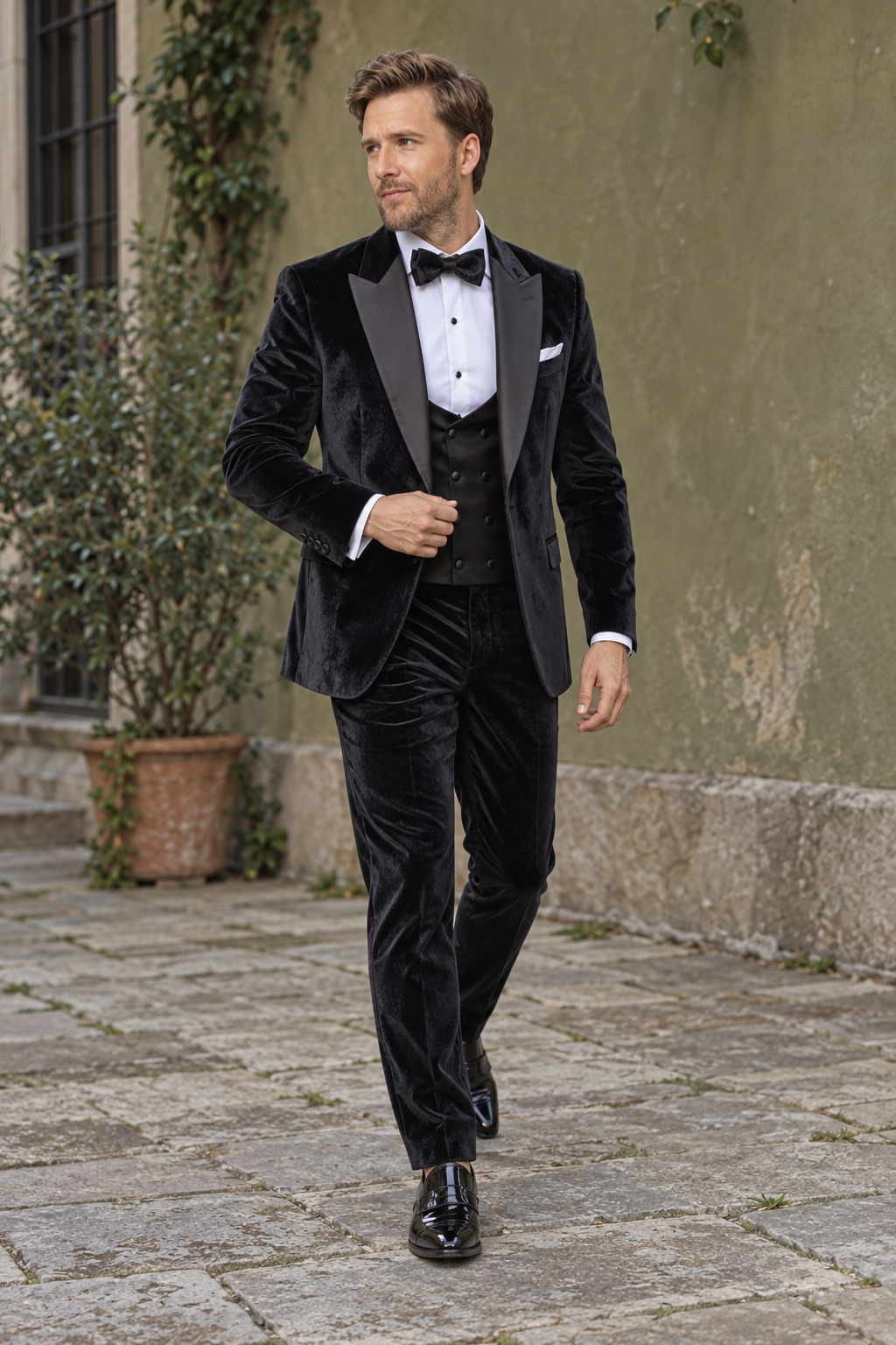 Orsino Black Velvet 3PC Tuxedo