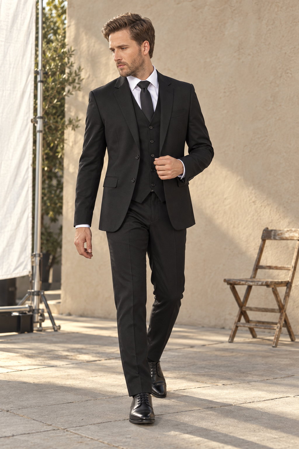 Vesper Black 3PC Suit