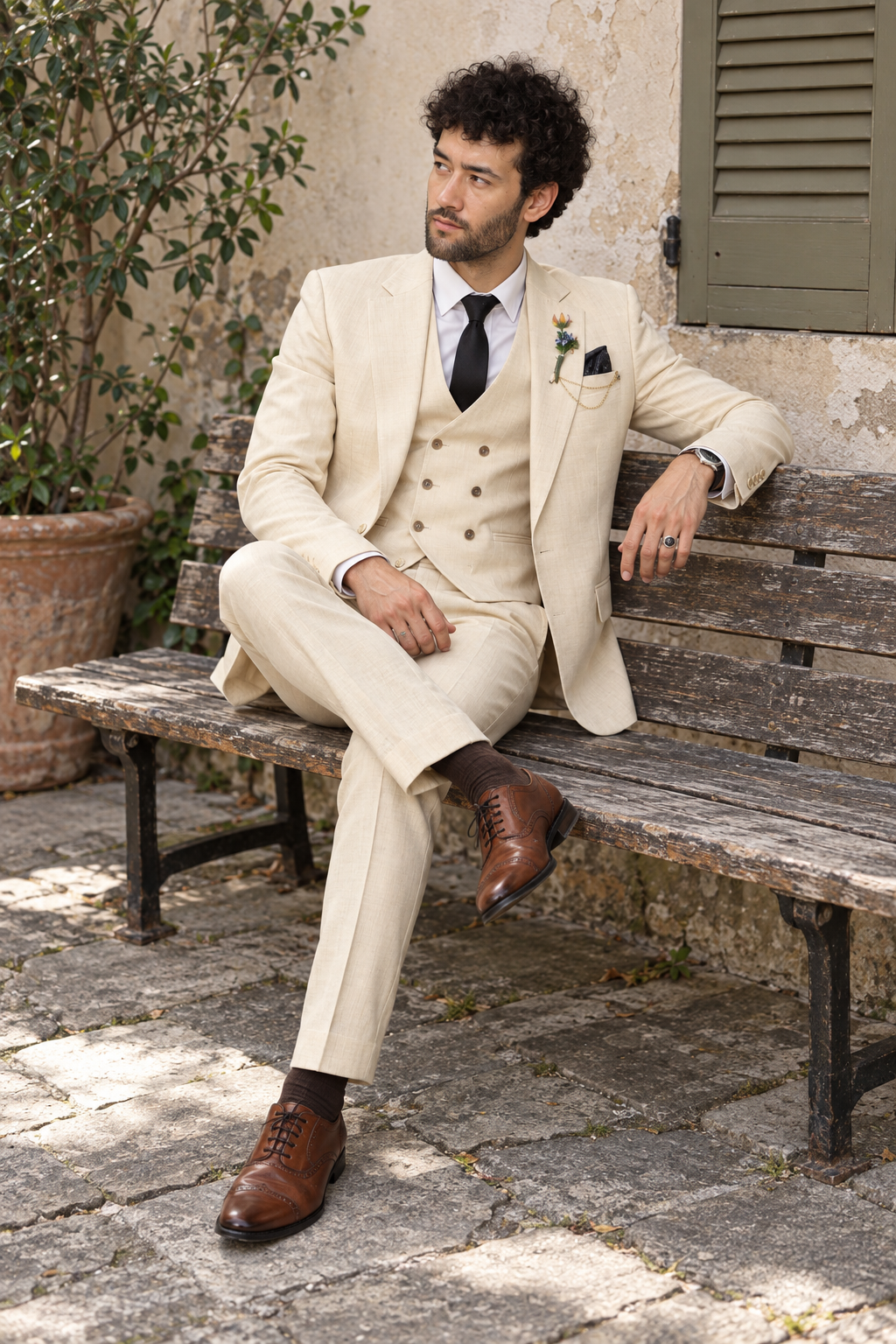 Corwin Beige 3PC Suit