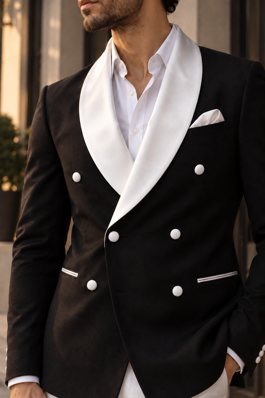 Lux Designer Shawl Lapel Double-Breasted 2PC Tuxedo