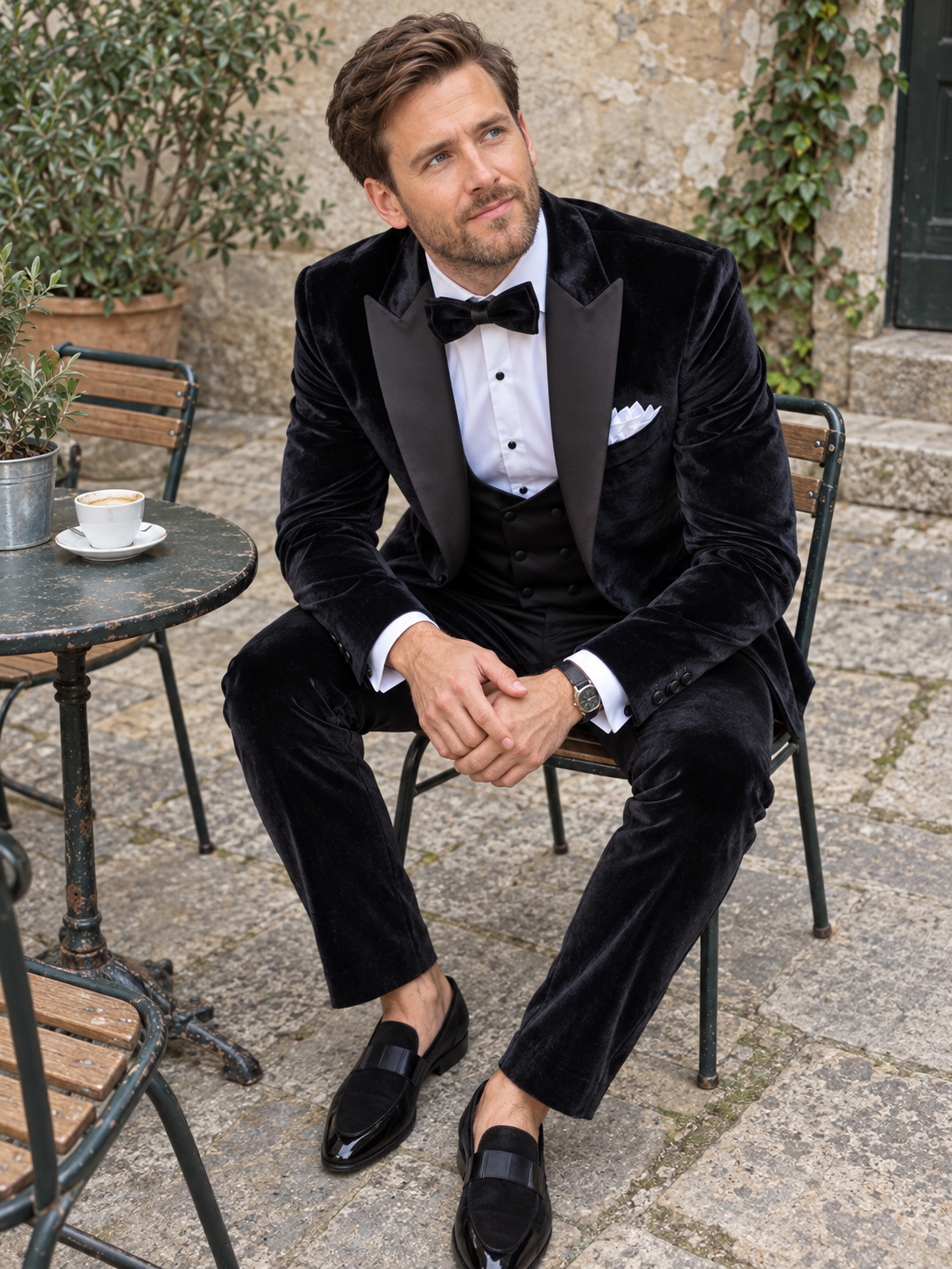 Orsino Black Velvet 3PC Tuxedo