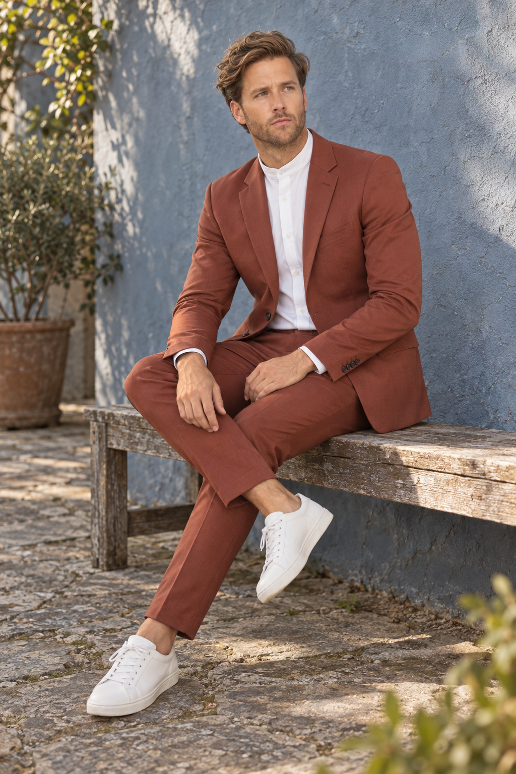 Madero Rust Terracotta 2PC Suit