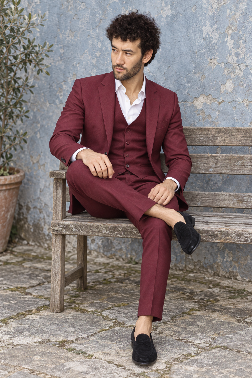 Sable Burgundy 3PC Suit
