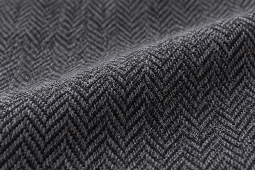 Whitlock Grey Herringbone Tweed Wool 3PC Suit