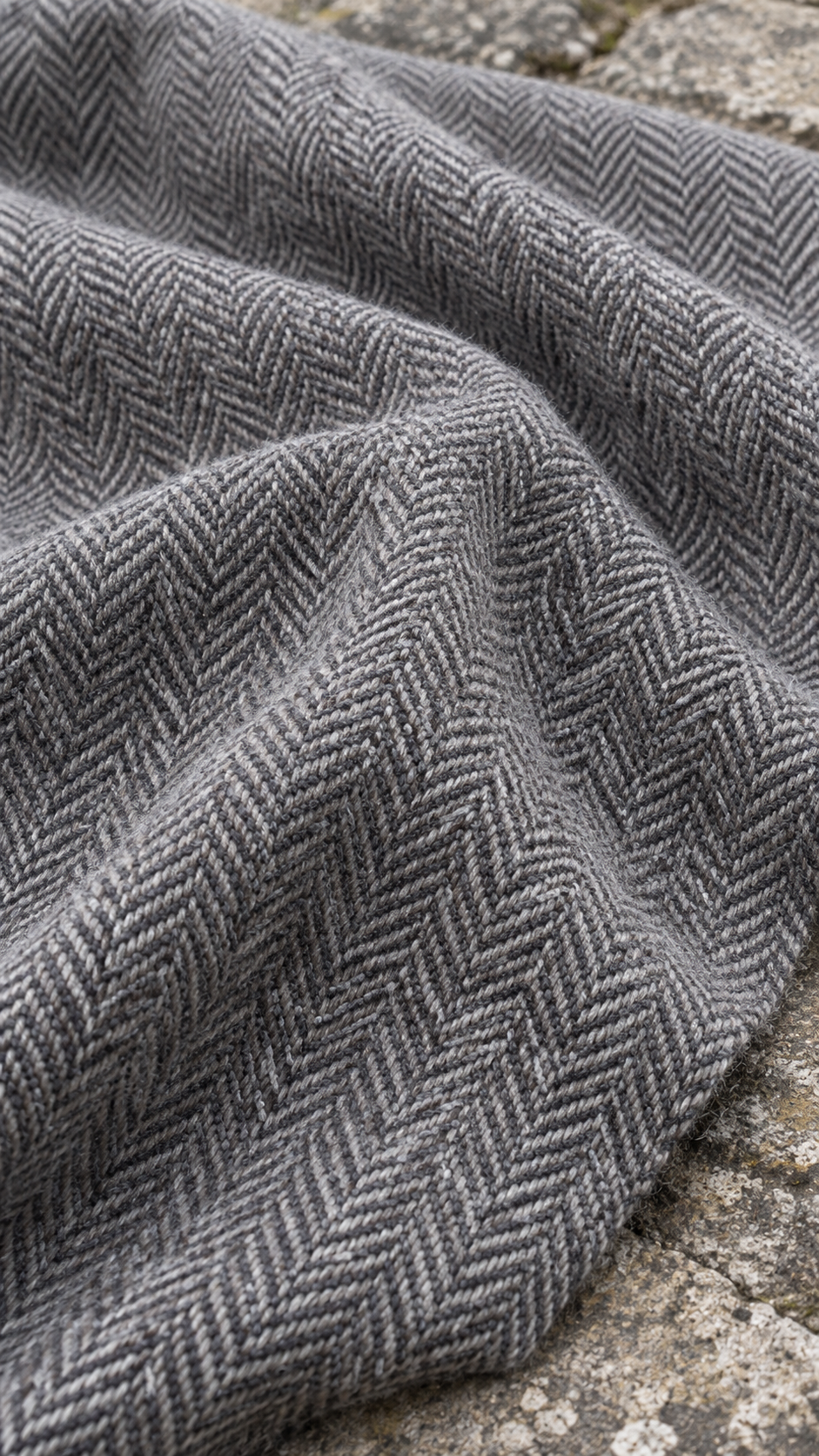 Ashford Grey Herringbone Tweed Wool 3PC Suit