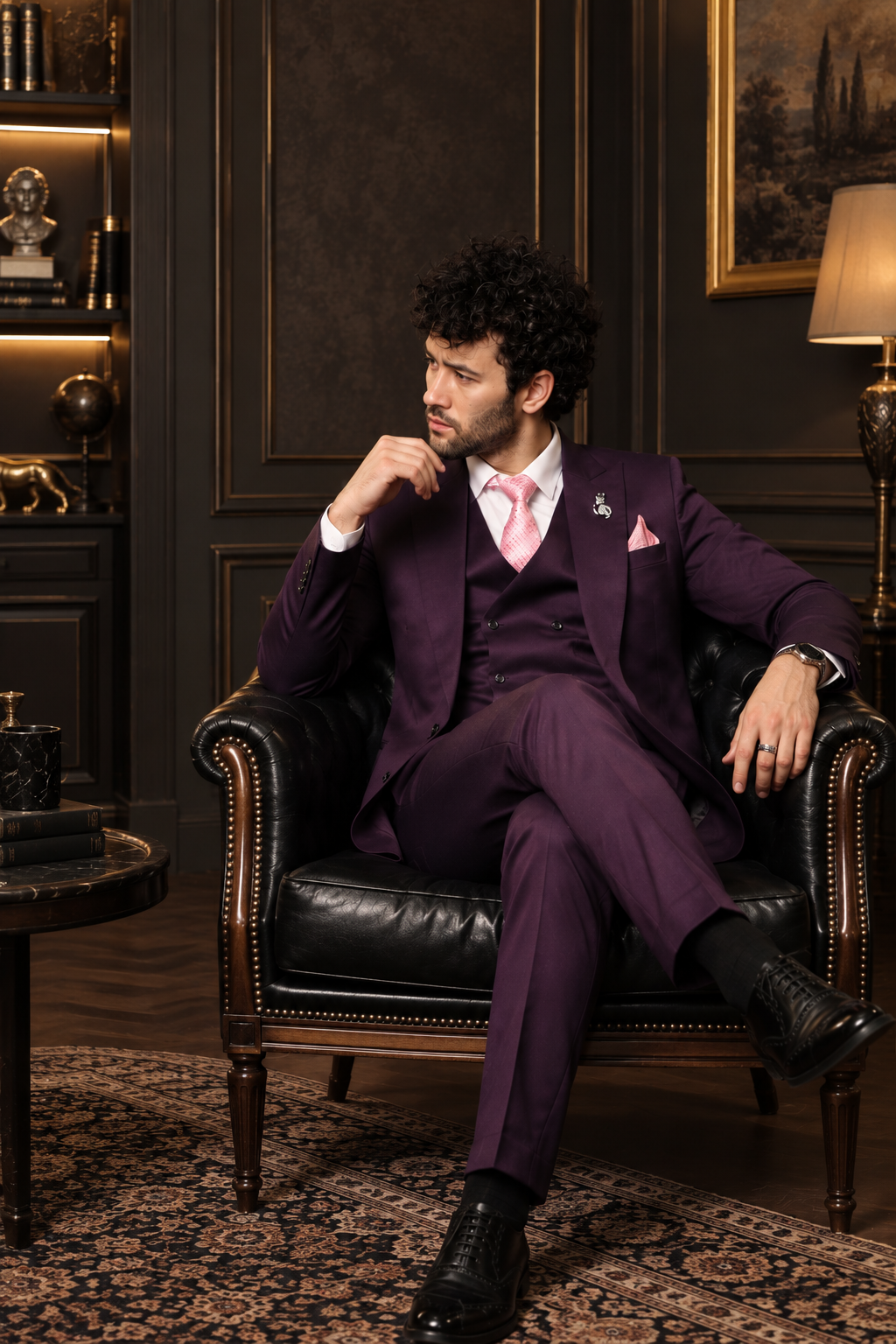 Cosimo Purple 3PC Suit