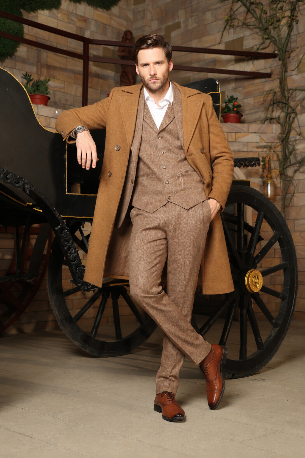 Cavendish Brown Long Coat