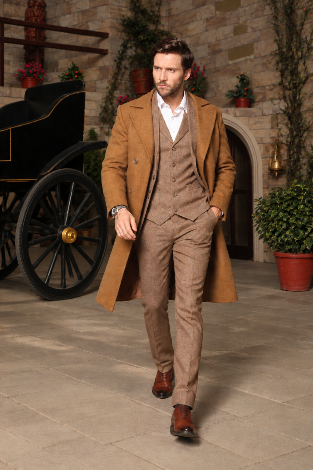 Cavendish Brown Long Coat