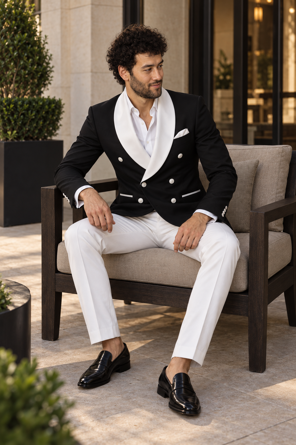 Lux Designer Shawl Lapel Double-Breasted 2PC Tuxedo