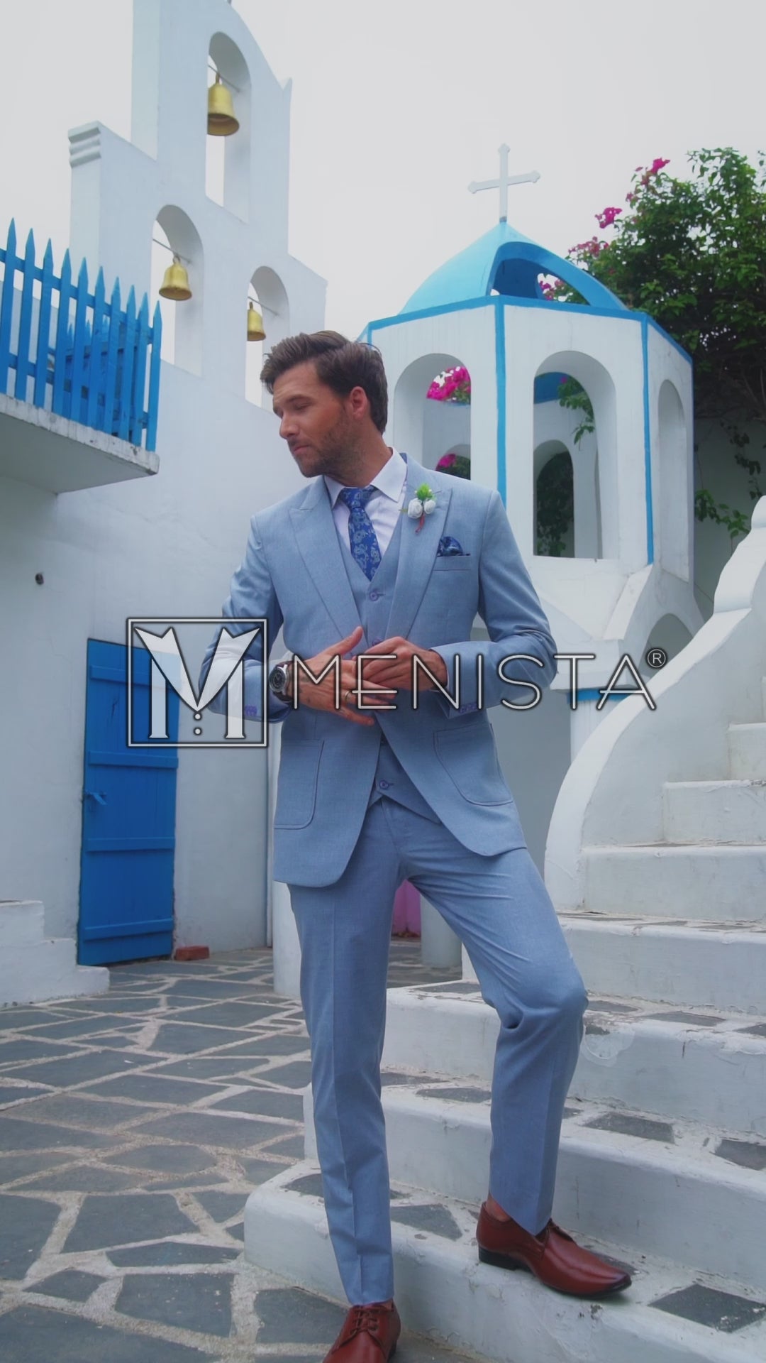 Cresswell Sky Blue 3PC Suit